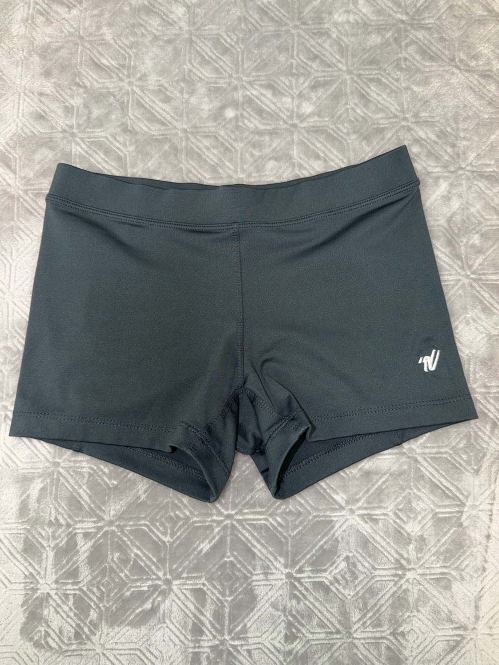 Varsity Black Women's Bike Shorts with Subtle Logo